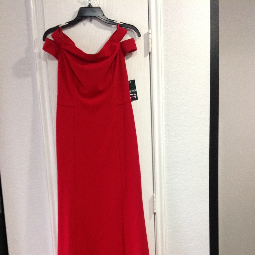 Brand new. Ralph Lauren red dress .